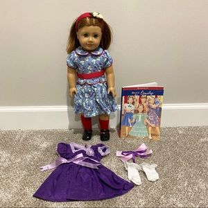 American Girl Doll Emily Retired 2006!! In great condition with 2 outfits!